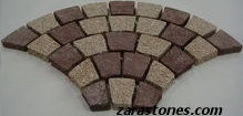 Zara Sunset Gold Red Cobbles Fan